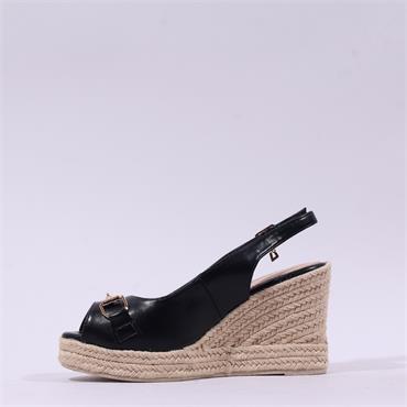 Una Healy Savage Espadrille Wedge - Black